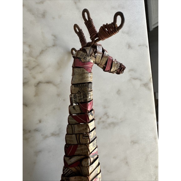 Giraffe Aluminum Can African Art Sculpture Safari 9 In - Picture 9 of 16